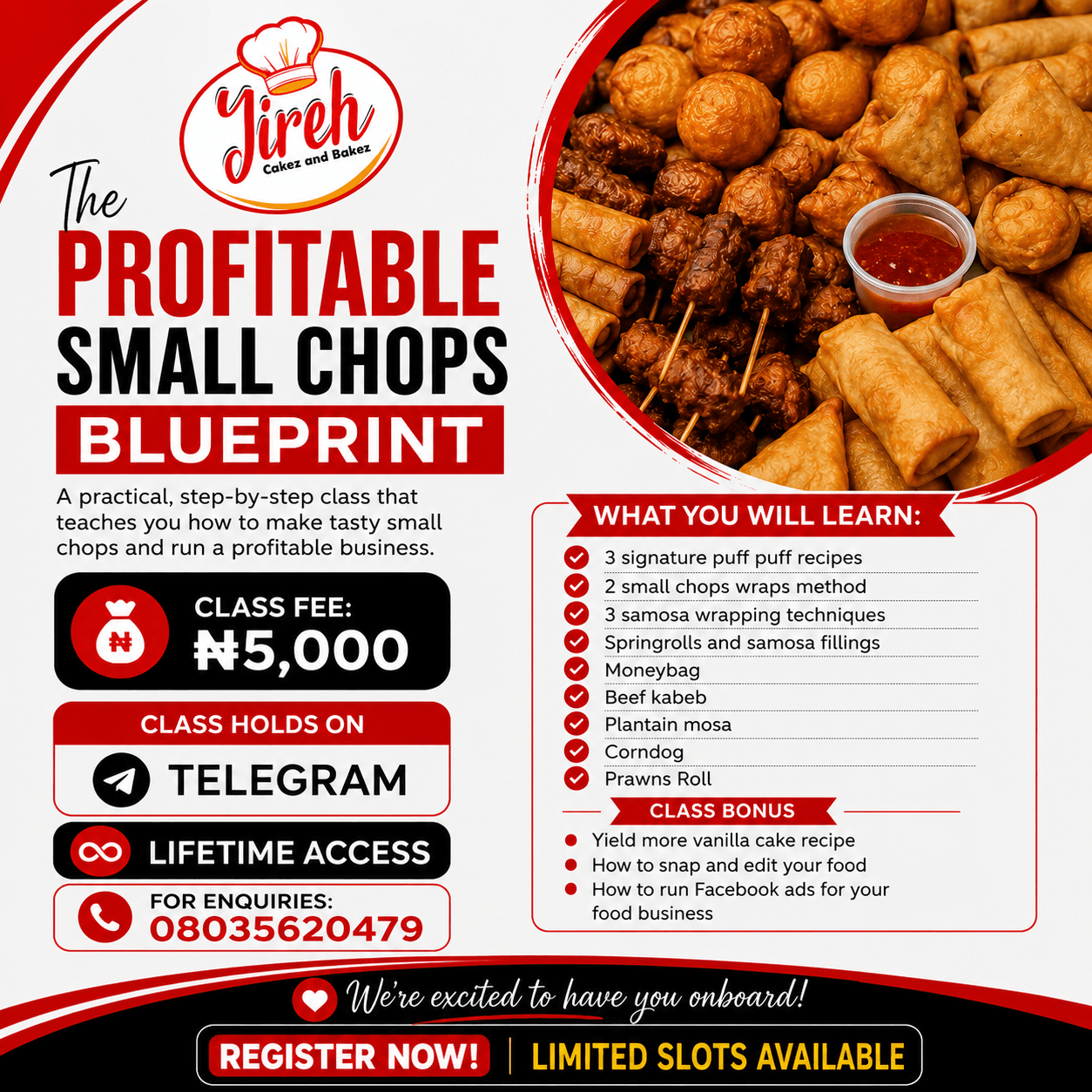 The Profitable Small Chops Blueprint Flyer